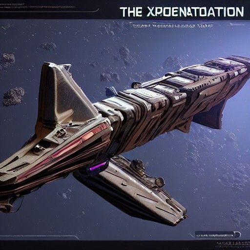 The Expedition, A large bipunk  reseach space vessel traveli...