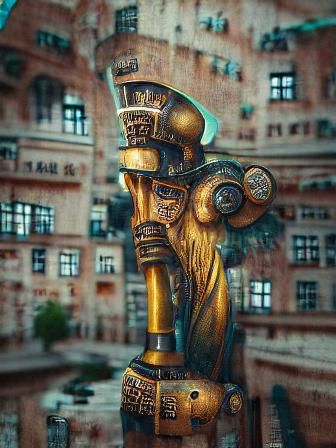 Russian art deco statue of the God of Hammers