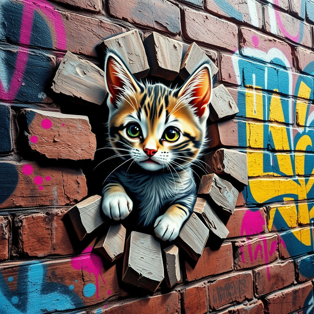 The cat that came out the wall  by @Gaby