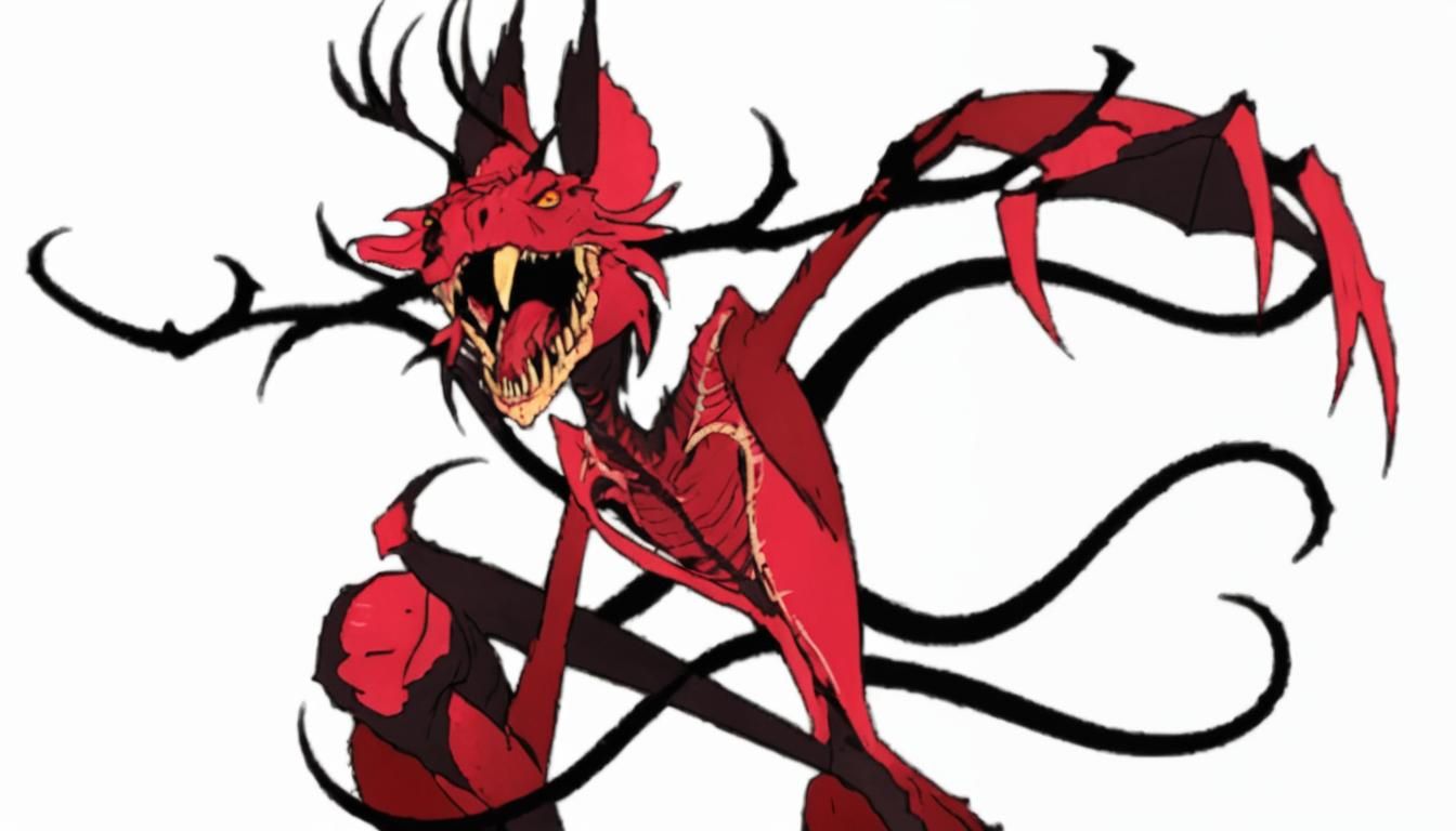 (Hazbin Hotel) Alastor draconic version of the radio demon 