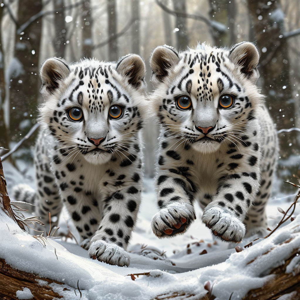 snow leopard kittens