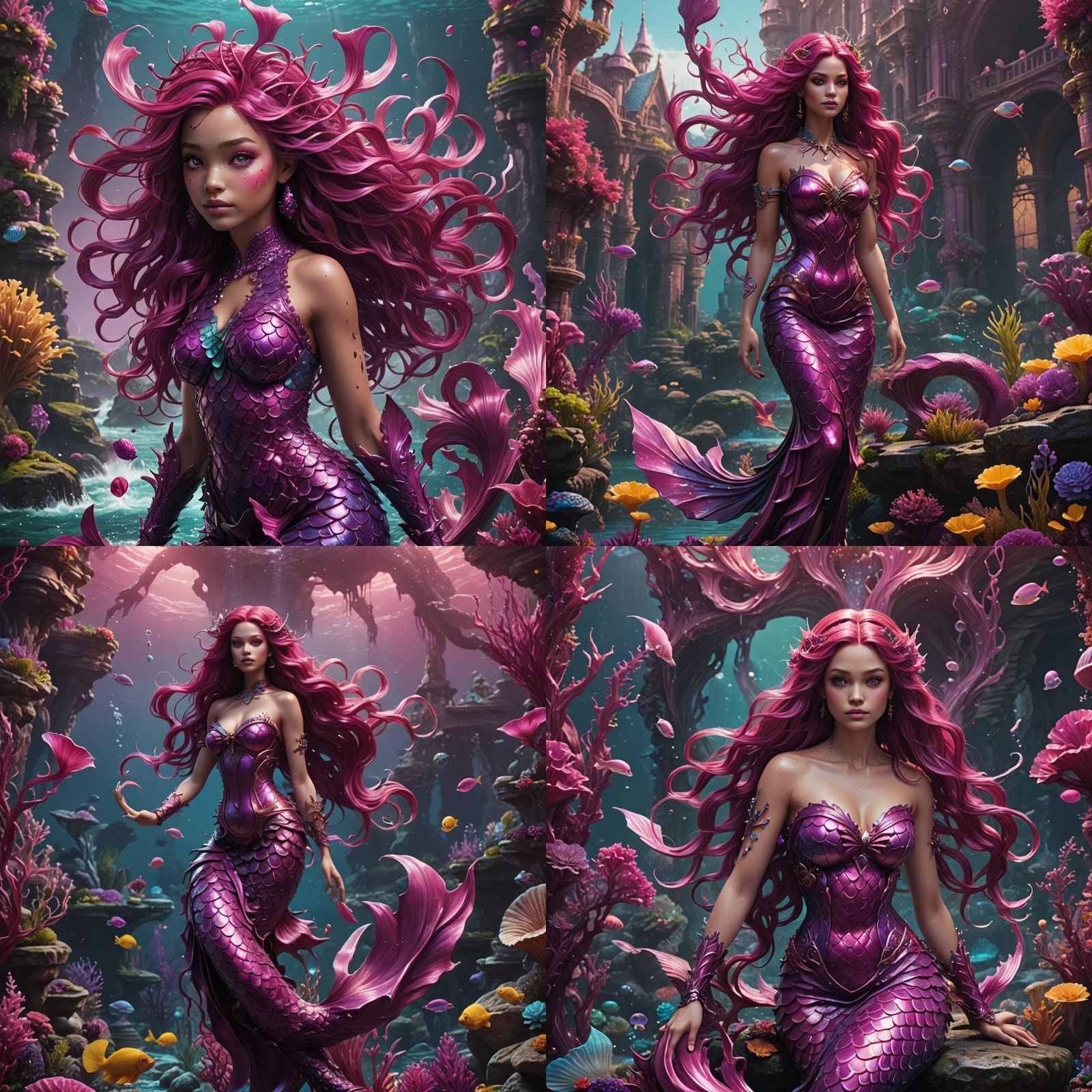 Magenta Mermaid