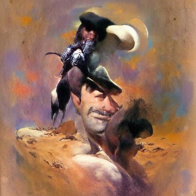 Frazetta Cowboy Portrait