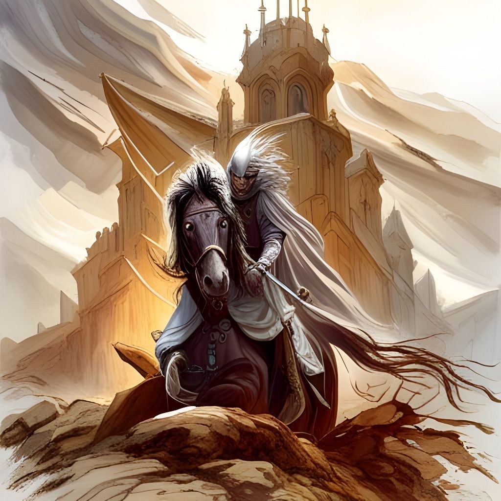 horror Gustave Doré Greg Rutkowski knight of light rides on ...