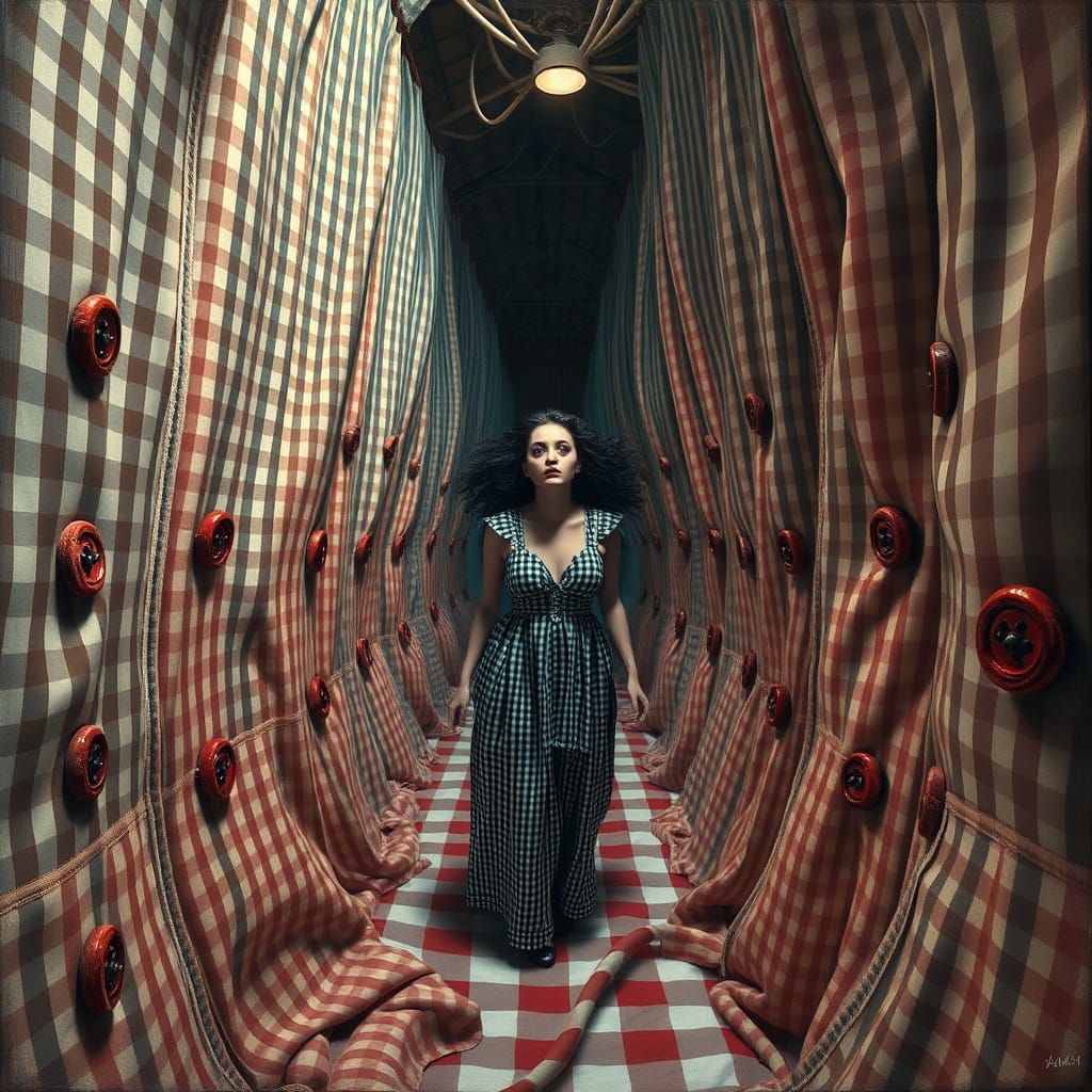 Dark Whimsy Labyrinthine Nightmare in Bold Colors