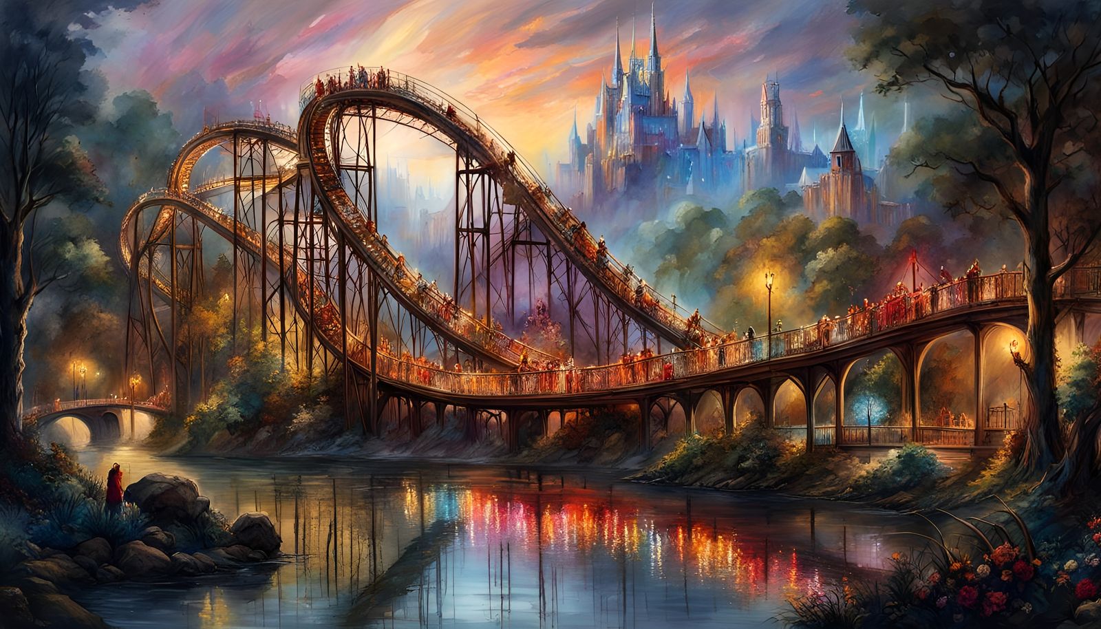 Six Flags theme Park giant Rollercoaster   by @JACK ANDREASEN