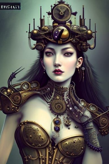 Women style steampunk