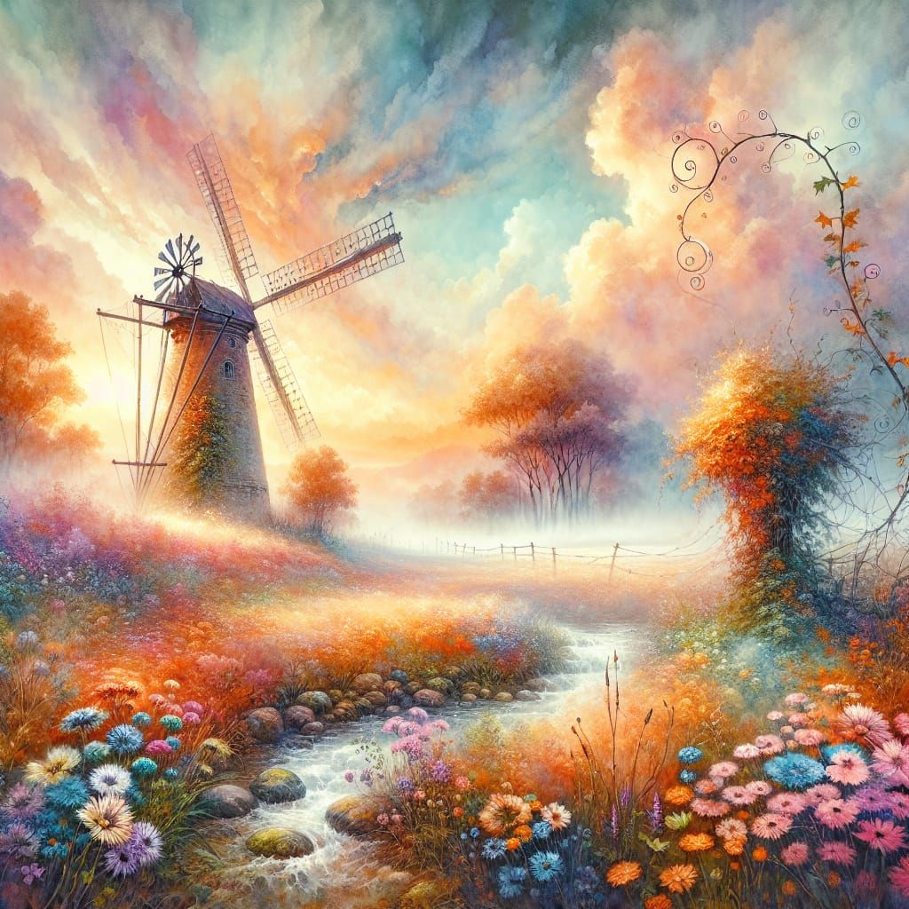 Autumn Windmill 01  by @Diane W