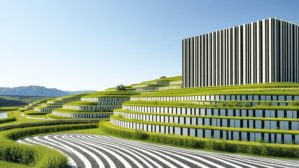 It Works, It Works... stripes 
 inventress  landscape or structure designed entirely with layered stripes. ...  by @IoanM