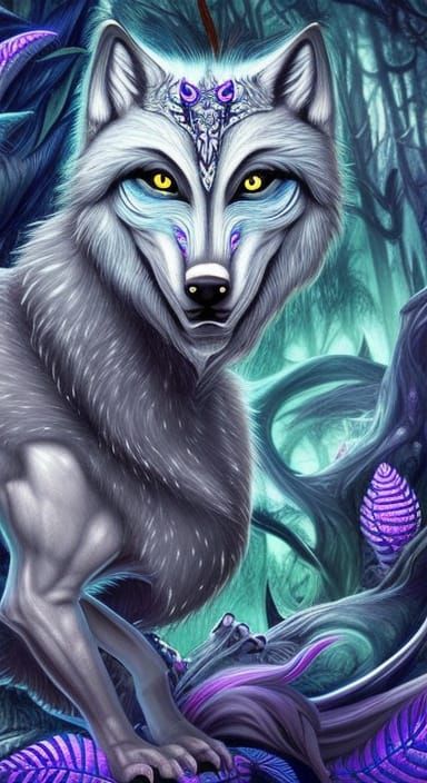 Wizard Wolf - AI Generated Artwork - NightCafe Creator