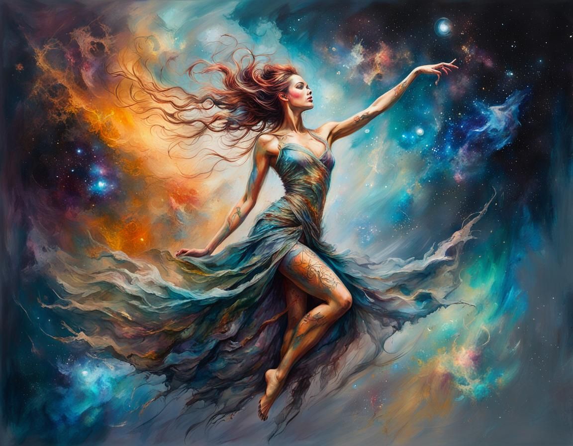 Floating in the Galaxy  by @kaminari