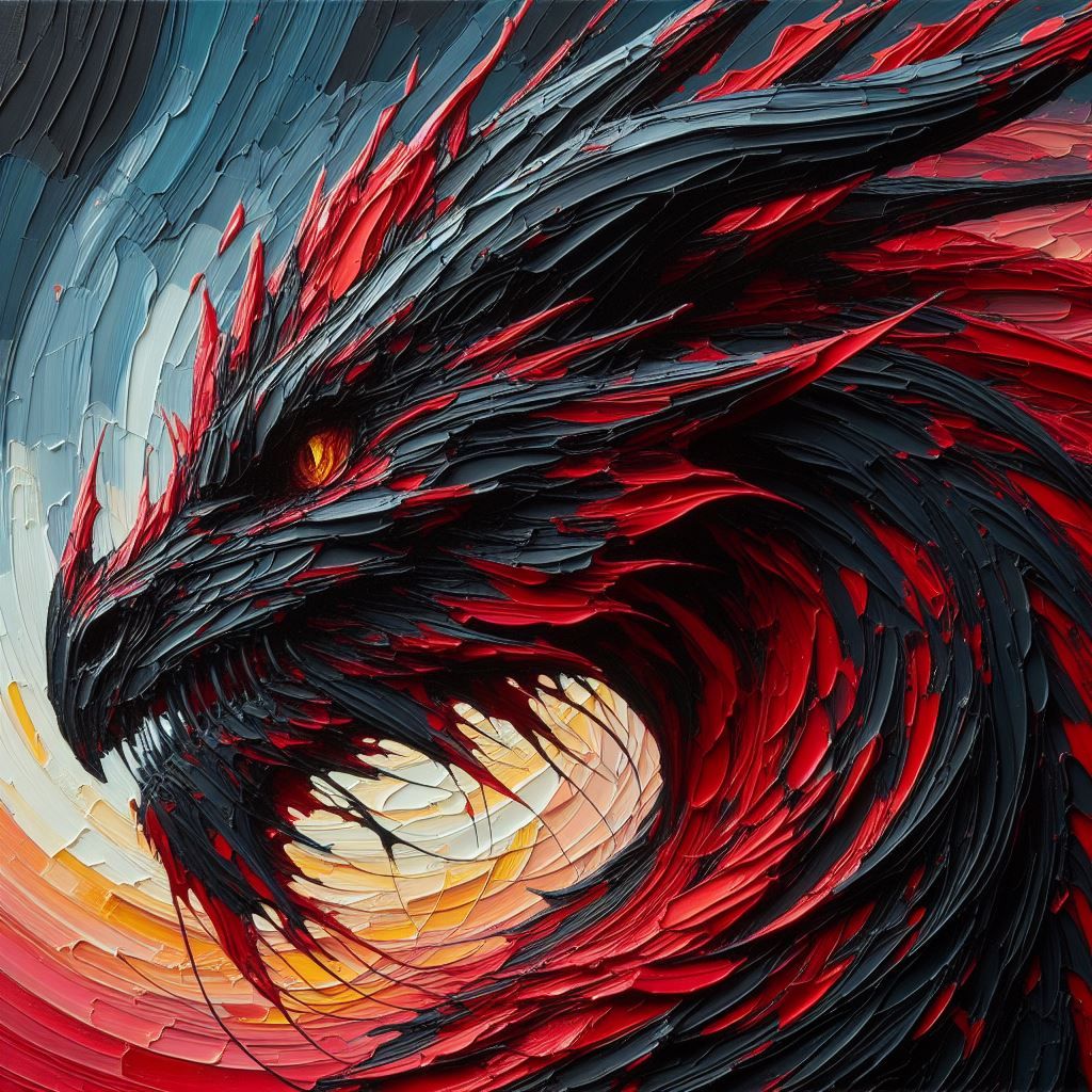 Black Dragon Painting
