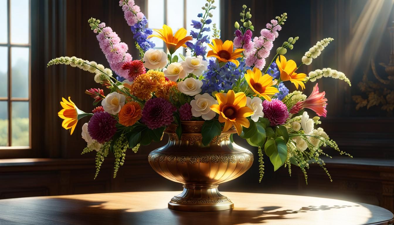 Flower Vase  by @FREEQ-AI