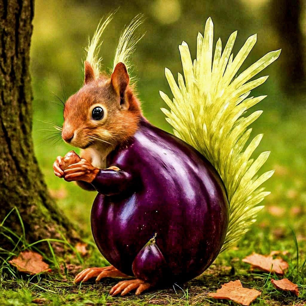 Eurasian Squirrel - Eggplant - Emmonite Crystals