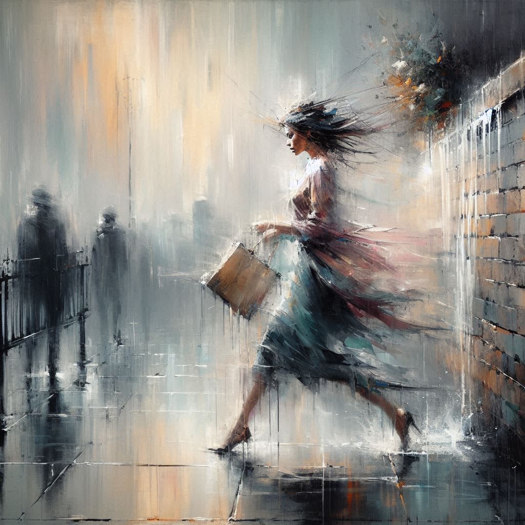 painting: passing storm  by @Thyrsus