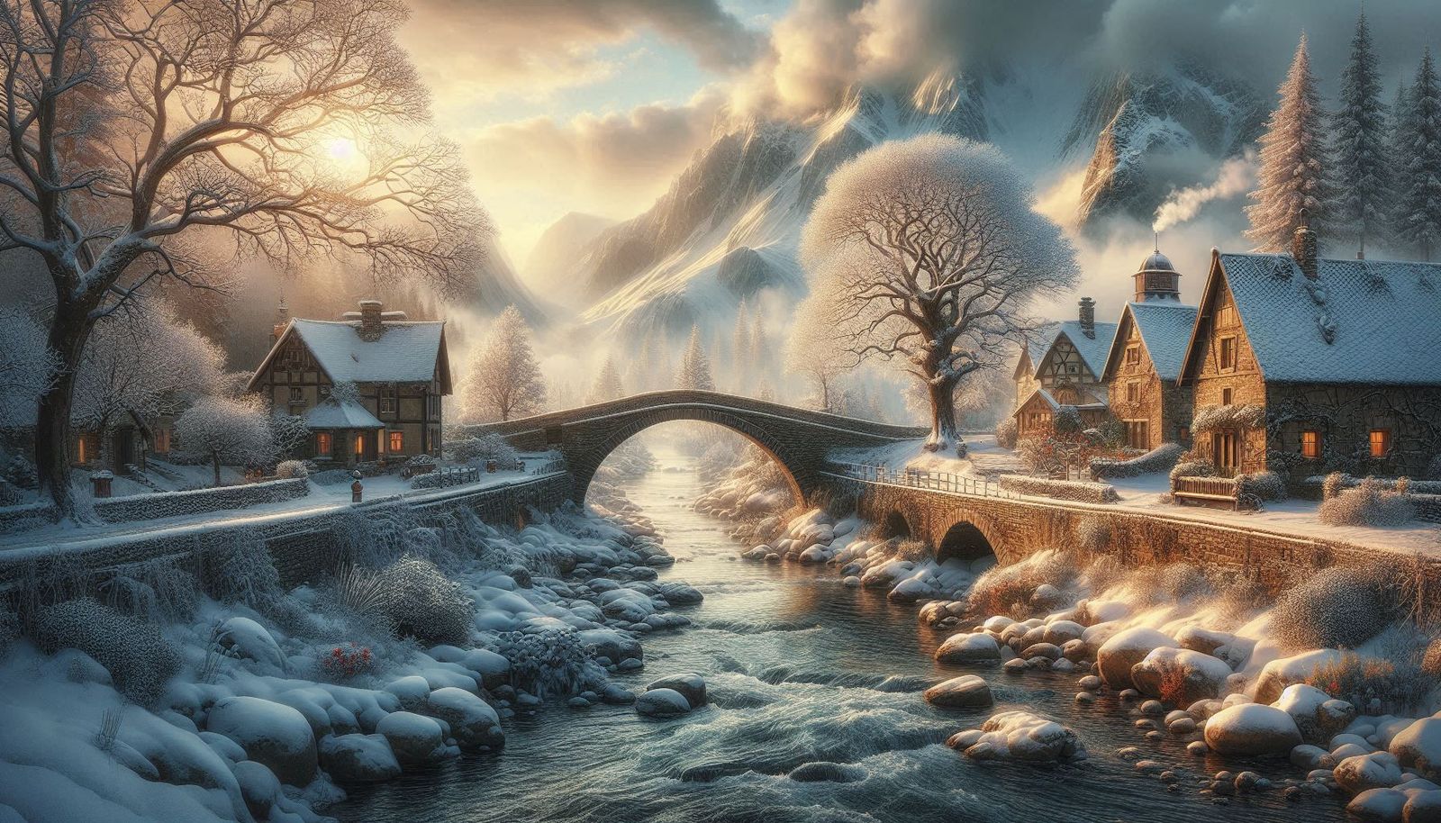 Small winter village  by @Mark