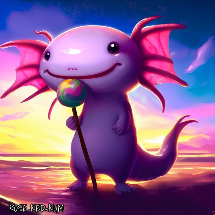 Axolotl On The Beach [1]