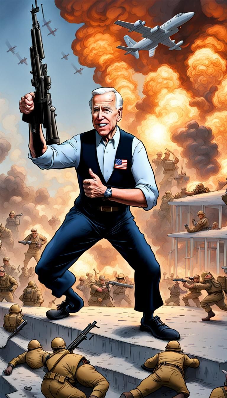 Biden starts ww3 disney - AI Generated Artwork - NightCafe Creator