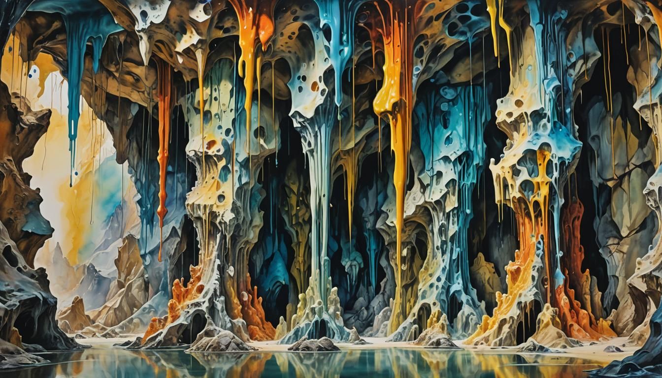 Drip Paint Cave  by @Dorkish