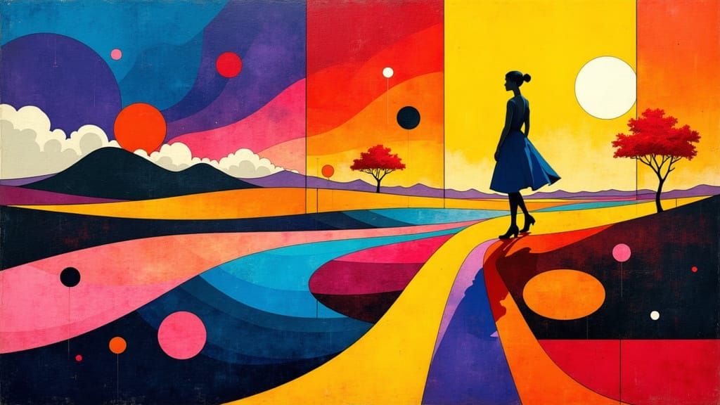 Hyperrealist Futuristic Art in Rainbow Colors