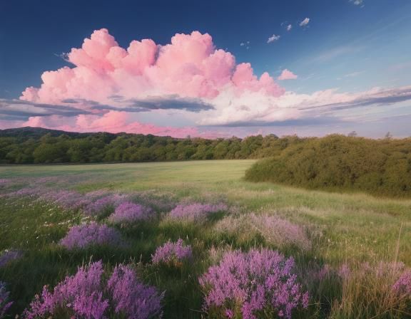 tattered threadbare sky; blue dusk descends shyly; pink clou...