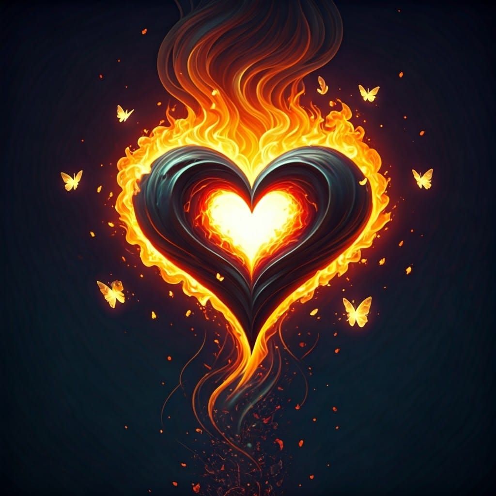 לב עולה בלהבות