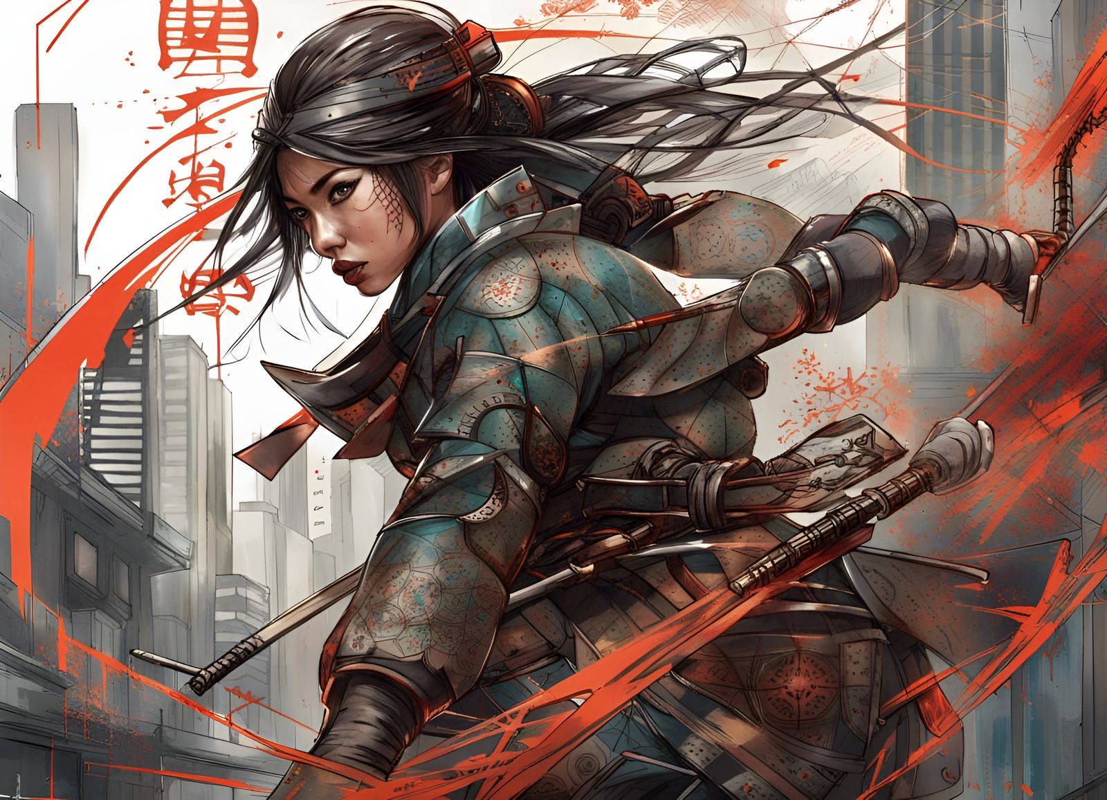 Japanese Asian Female Ninja   by @zoe brown