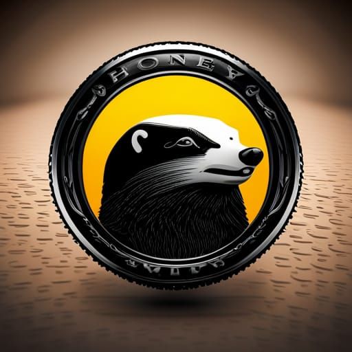 Honey badger with grinding mill company logo. No wording. Ye...