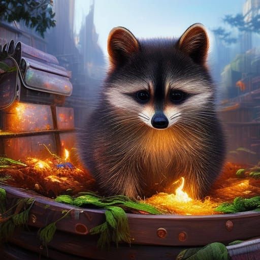 Trash Panda - AI Generated Artwork - NightCafe Creator