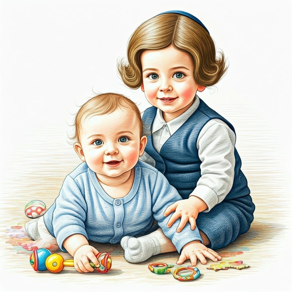 Ultra-Orthodox Hasidic Brotherly Love in Whimsical Setting