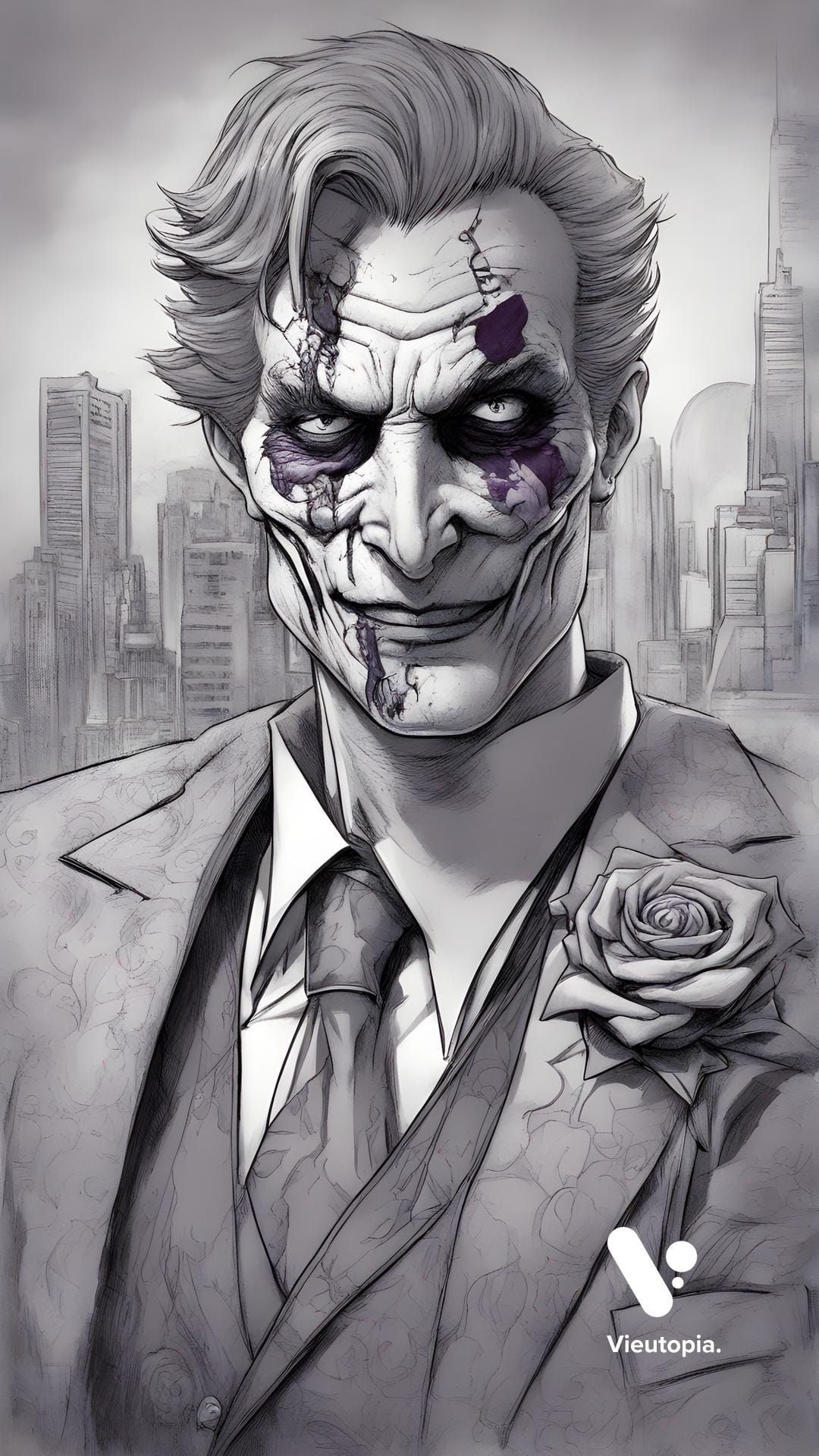 Stylized Portrait of Two-Face