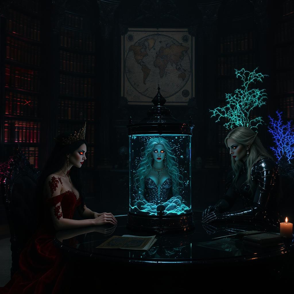 Three rules of the underworld discussing humans fate