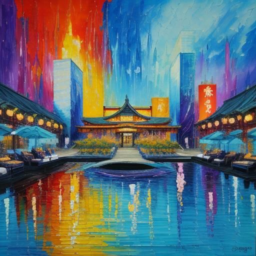 Luxury Cruise Bikini Beauty in Expressionist Style