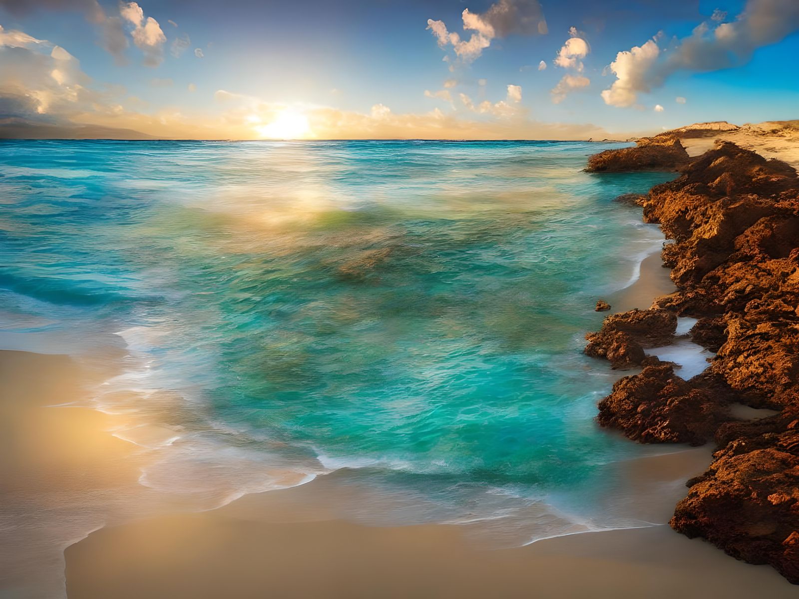 plage exotique <lora:Suno:1.0>  8k resolution concept art in...