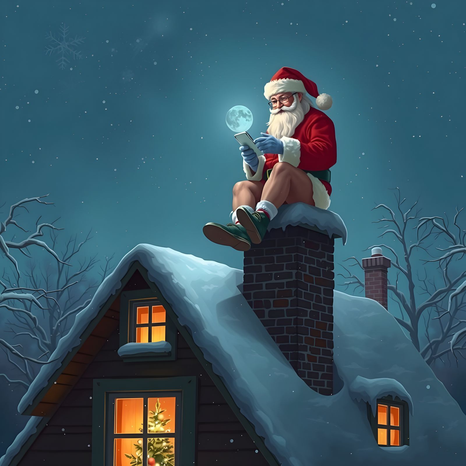 Hey Rudolph… Hurry up with that toilet paper!  by @October Rain