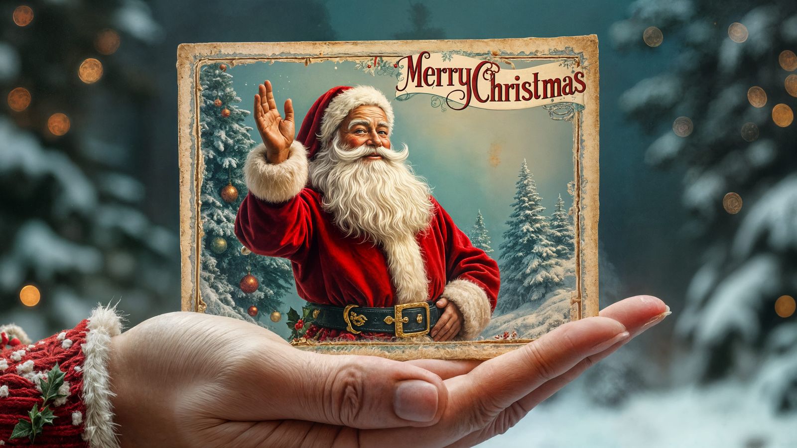 A vintage 4x6 postcard of Christmas   by @Bunnzo