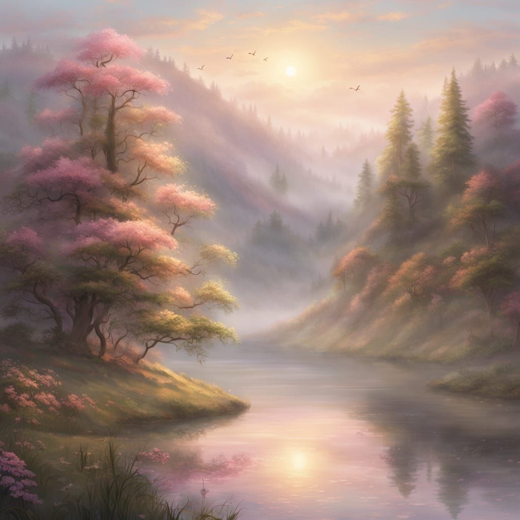 Misty Lake morning  by @Wildlife51