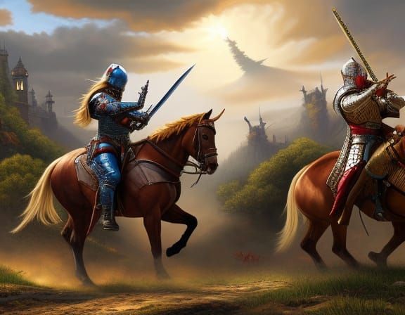 Medieval knights - AI Generated Artwork - NightCafe Creator