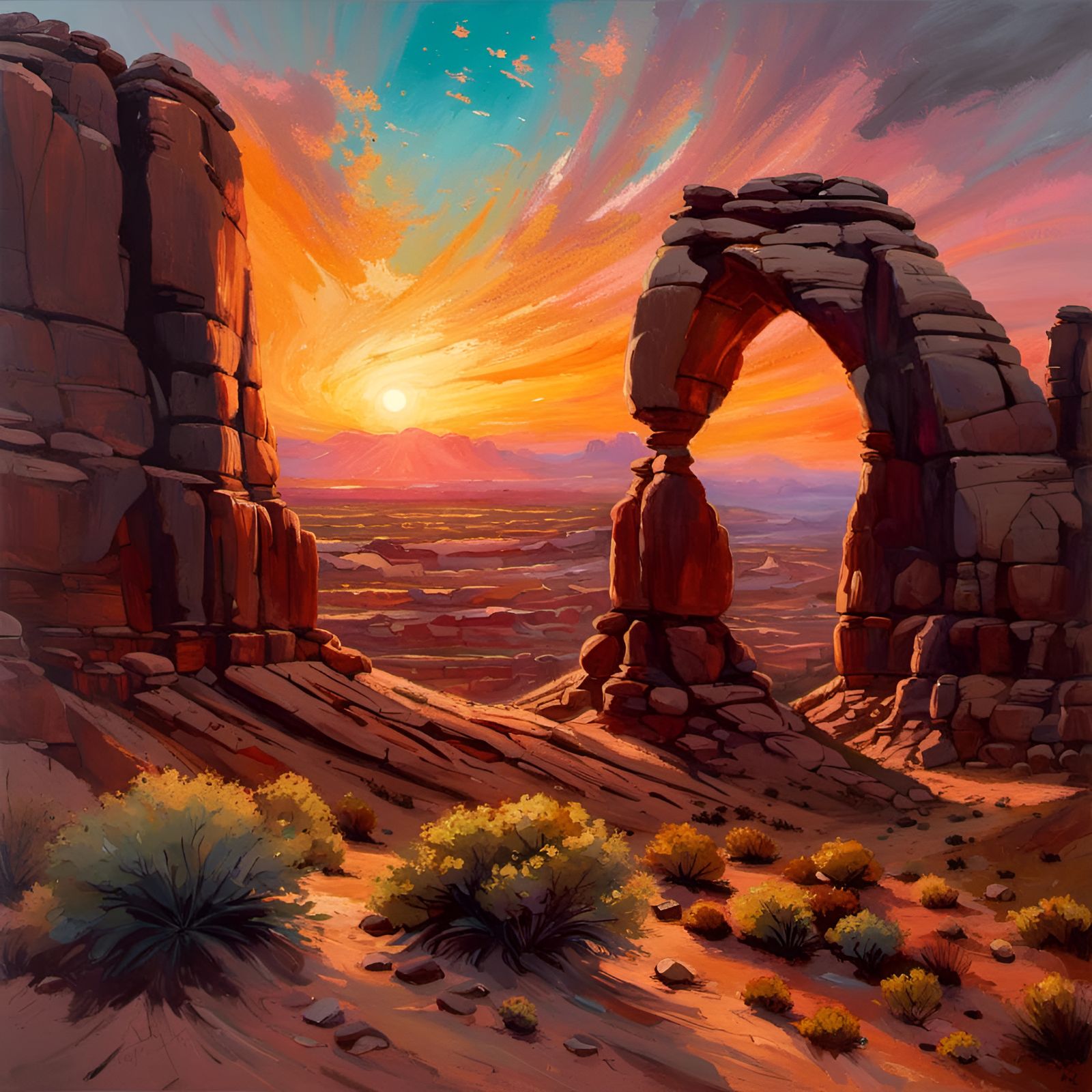 Desert Sunset  by @Raveighen Blackwing
