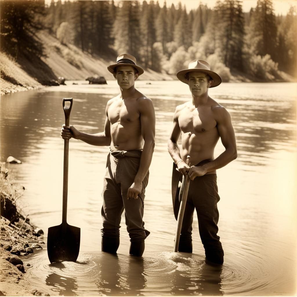 Gold Rush in the Mokelumne River, 1851