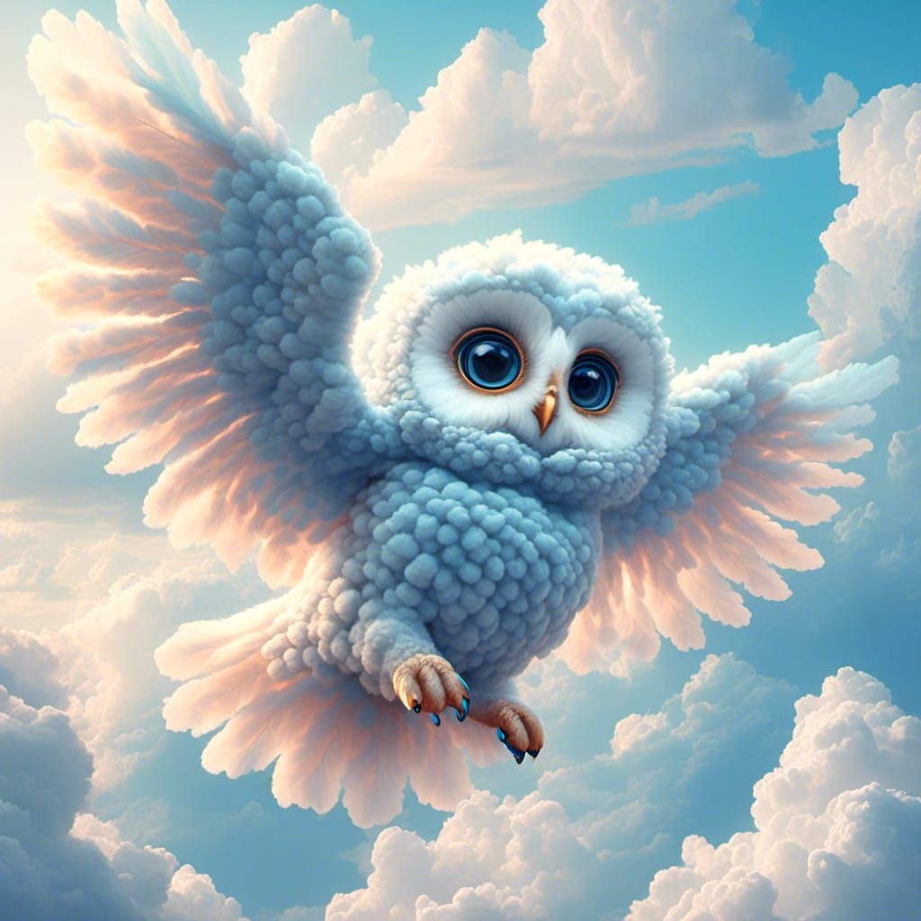 Flying Cloud Owl  by @Rosie