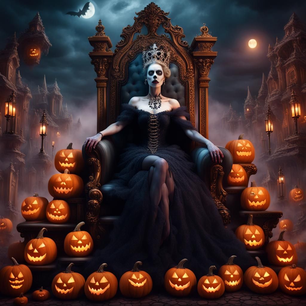 The Queen of Halloween 🎃👻 AI Generated Artwork NightCafe Creator