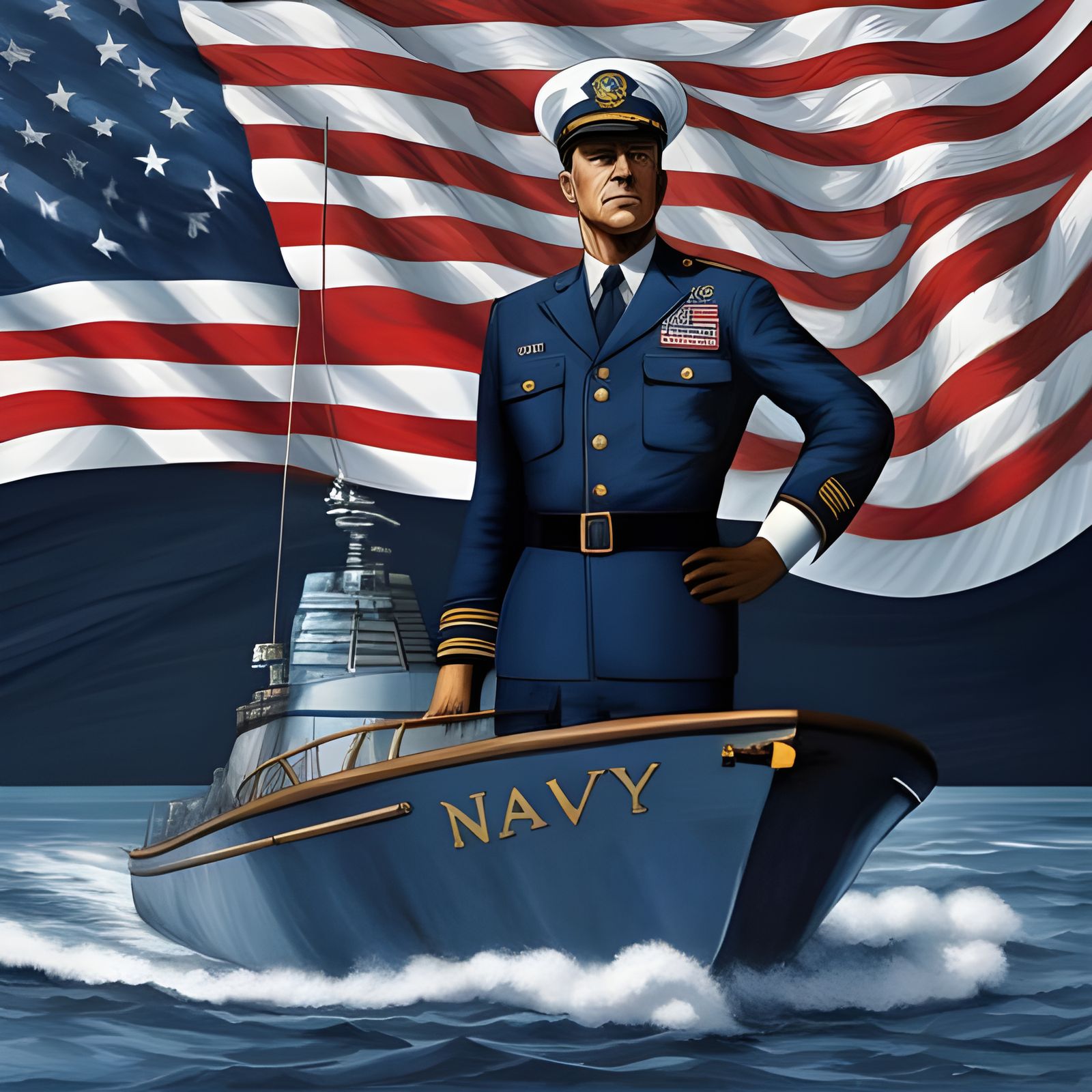 United States' Navy (Blue) - AI Generated Artwork - NightCafe Creator