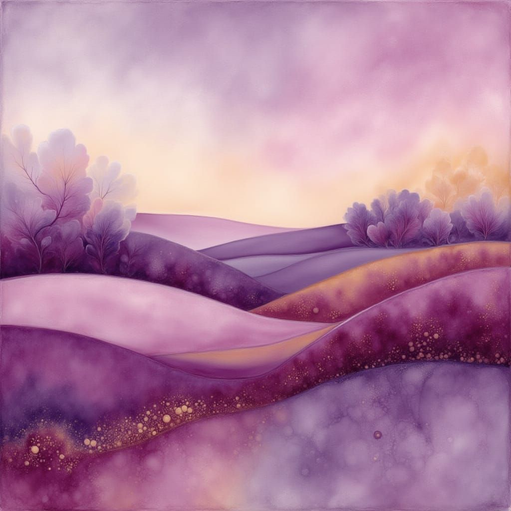<lora:Liquescence:1.0> mauve landscape