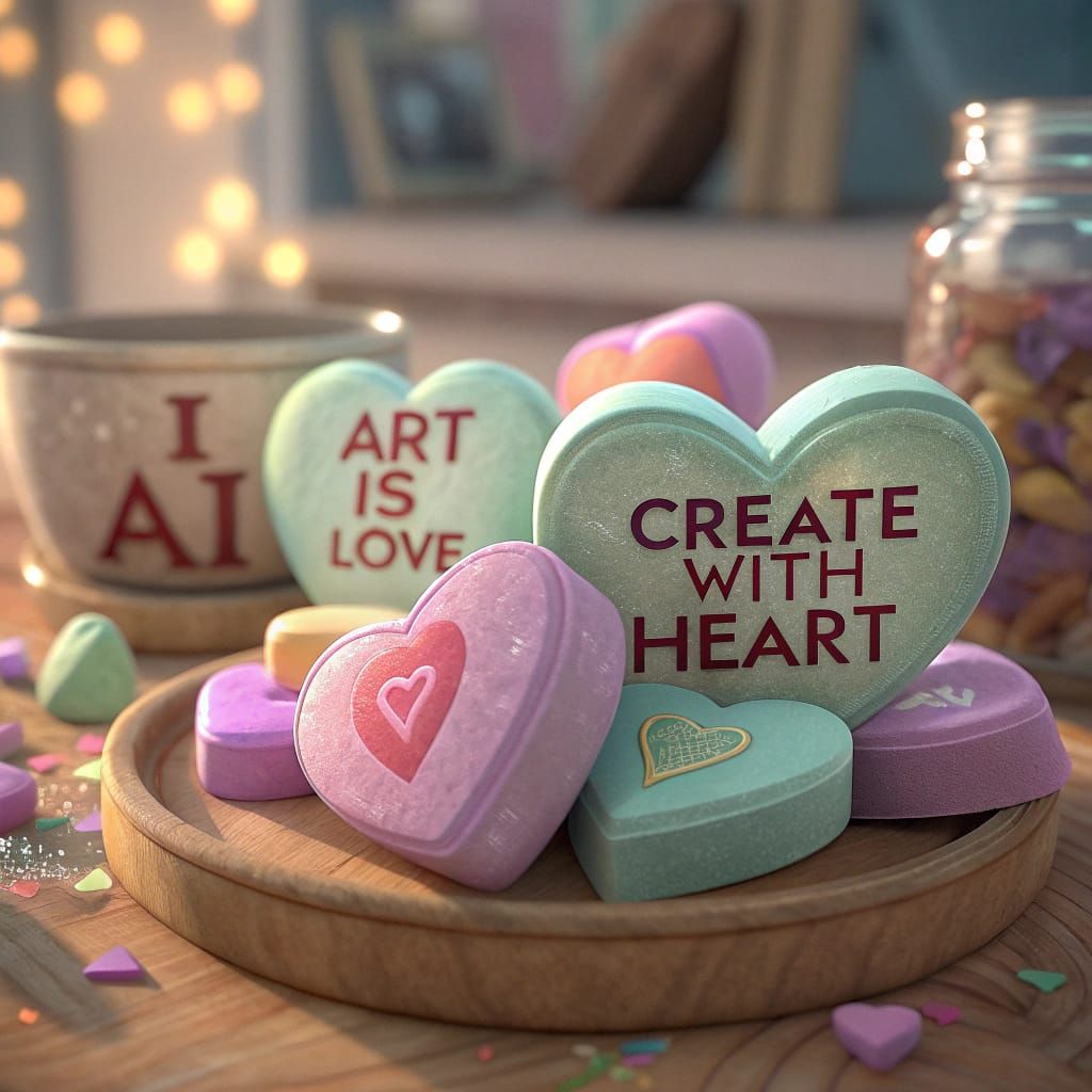 colorful candy hearts  by @mgafner