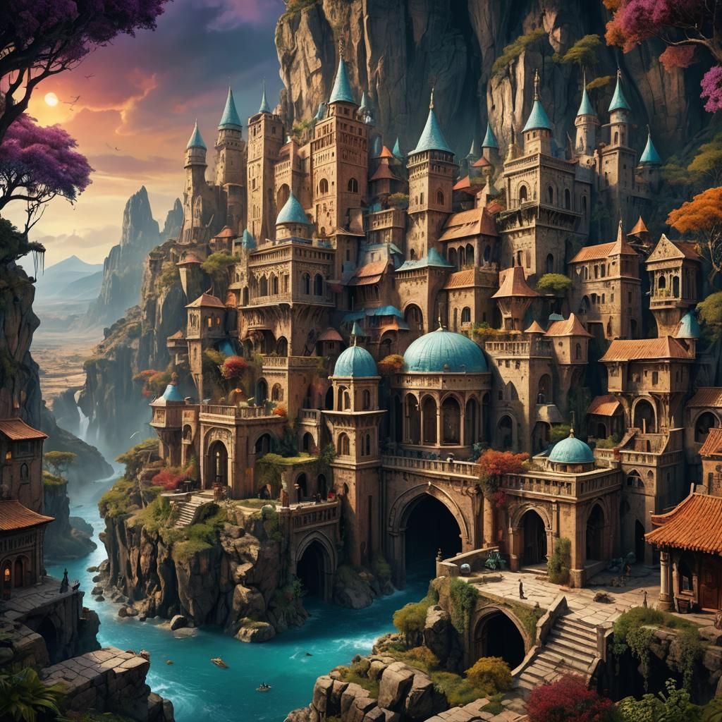 Fantastical Castle with Intricate Details