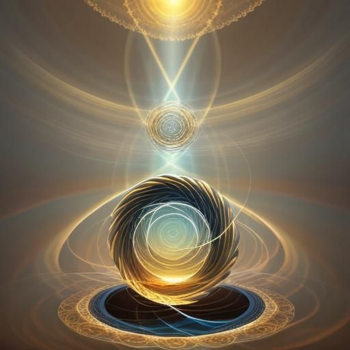 circular spiral symetrical abstract vector fractal, wave fun...