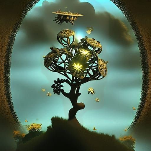 Alien Disintegration in Steampunk Fantasycore Style