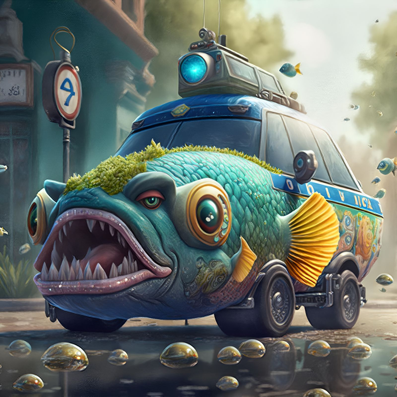 Midjourney: Car Carp