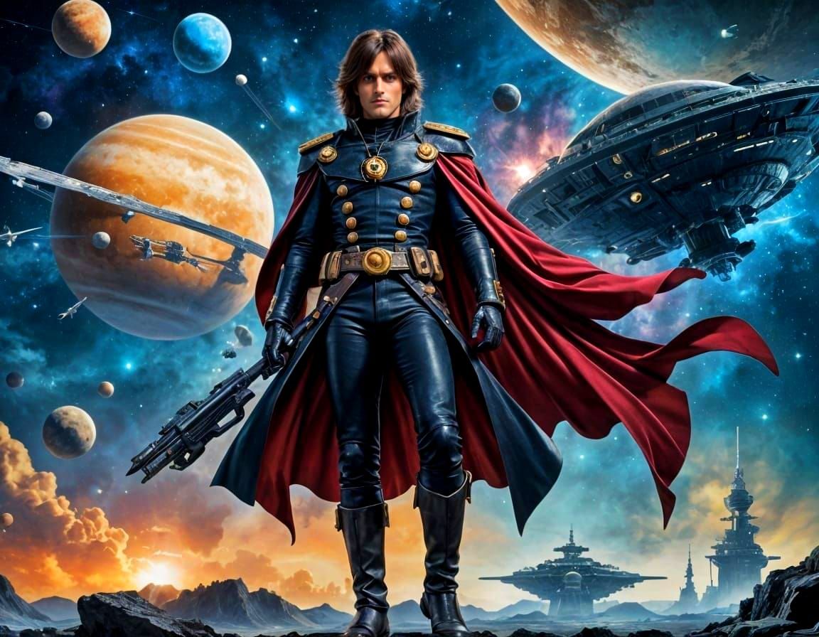 Captain Harlock celebrates May 4th, amidst a galactic adventure🛸🪐🚀  by @Hugo Raul